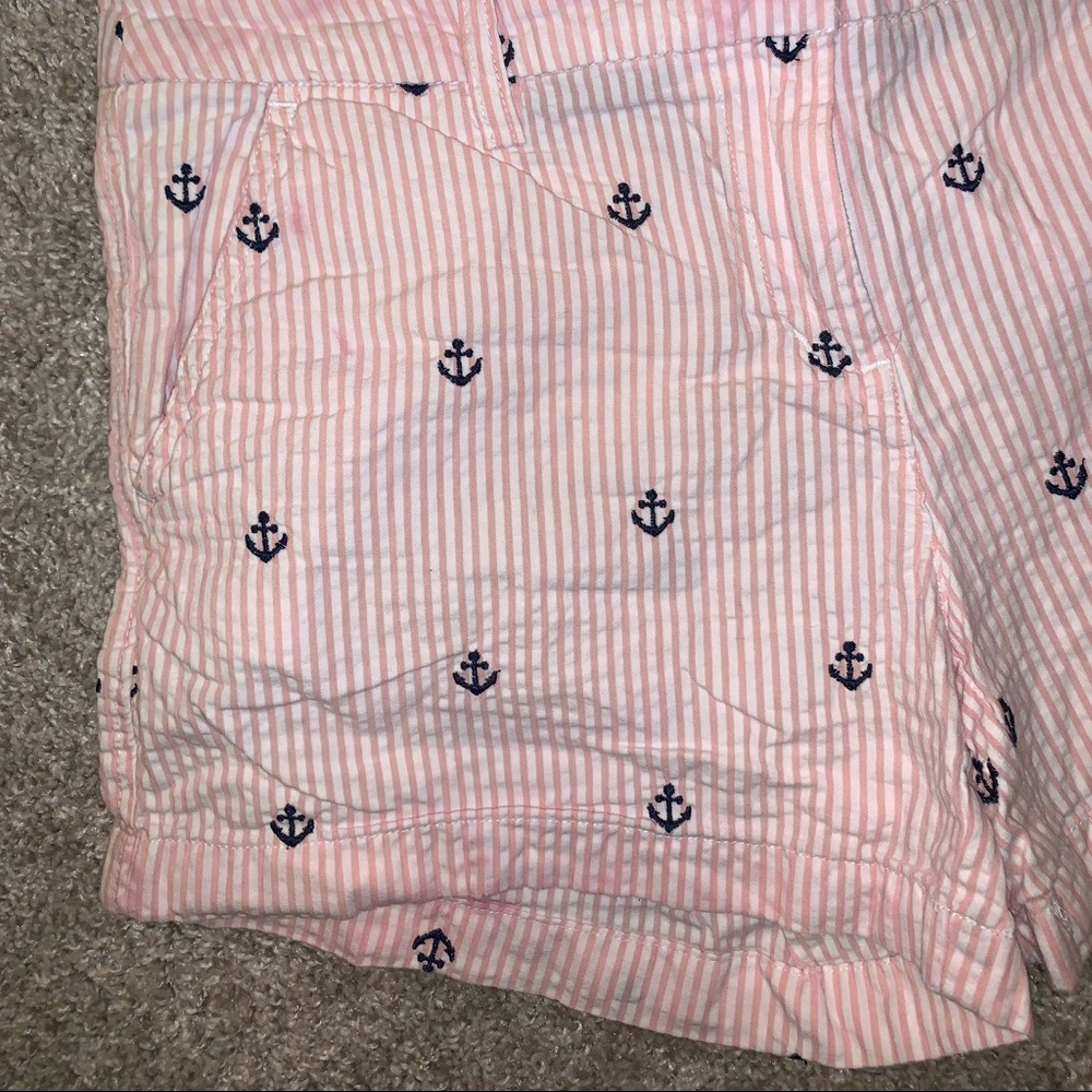 British Khaki Pink & Blue Anchor Shorts size 4 - Picture 5 of 10
